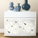 Fracture Gold Peel & Stick Wallpaper with Metallic Geometric Pattern - York RMK11268WP