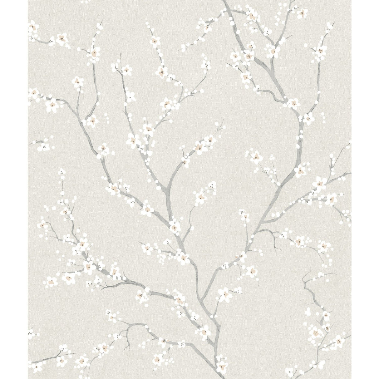 Cherry Blossom Pearl Peel & Stick Wallpaper with Traditional Floral Pattern - RoomMates RMK11271WP