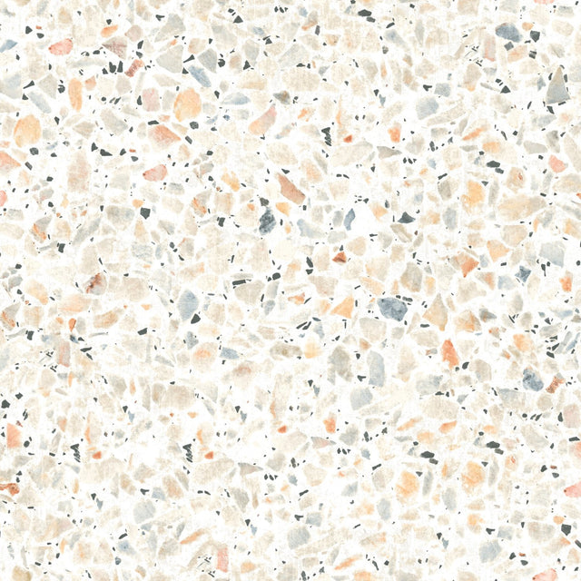 Terrazzo Tan Peel & Stick Wallpaper with Abstract Texture Pattern - York RMK11277WP