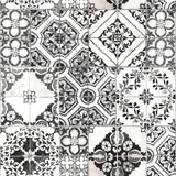 Mediterranean Tile Black Peel & Stick Wallpaper with Global Tiles Pattern, Modern Style - York RMK11282WP