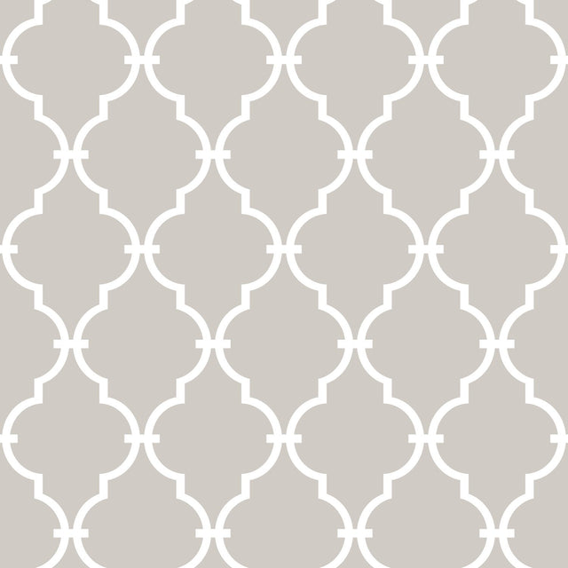Modern Trellis Beige Peel & Stick Wallpaper
