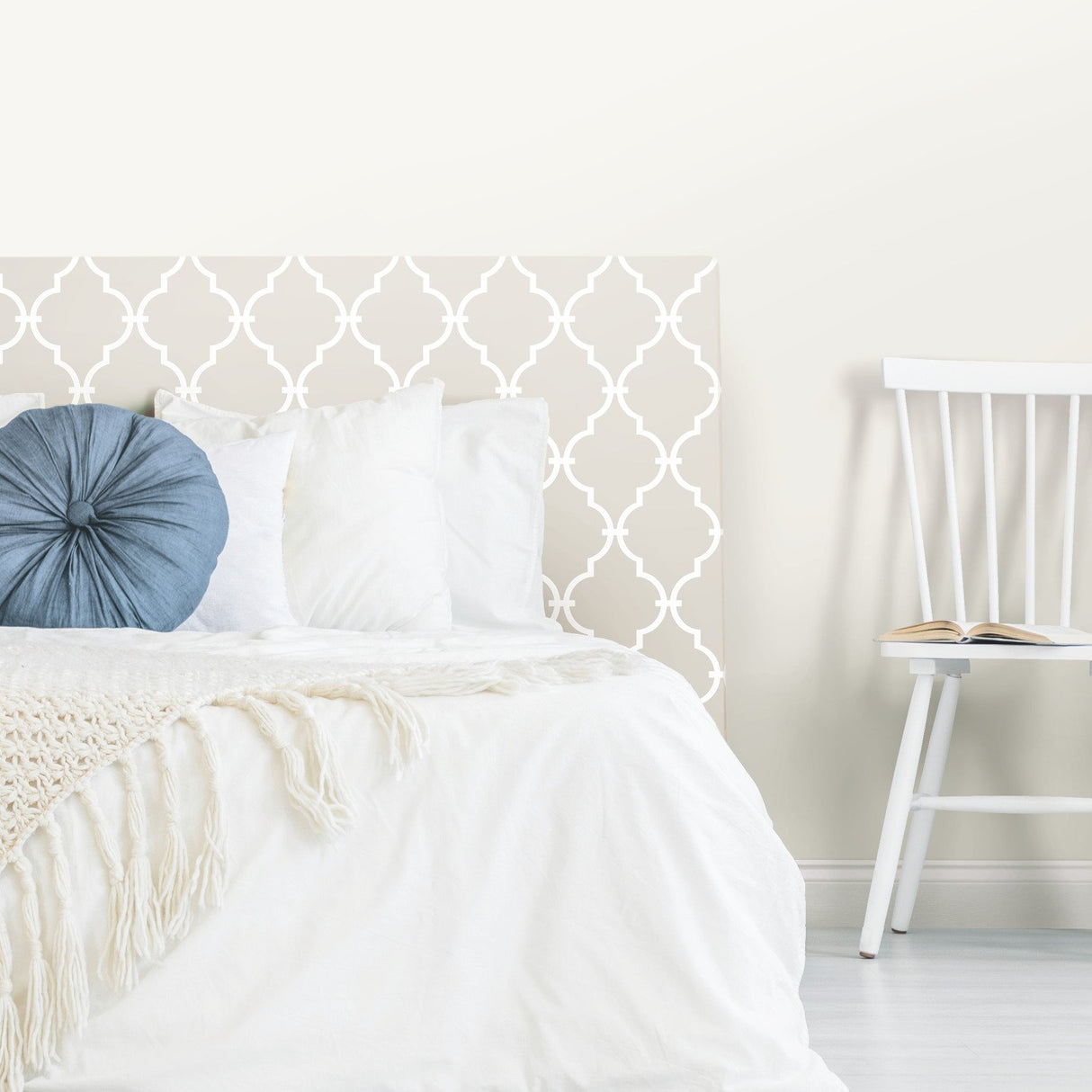 Modern Trellis Beige Peel & Stick Wallpaper
