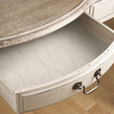 Wave Ogee Beige Peel & Stick Wallpaper with Metallic Geometric Pattern - RoomMates RMK11292WP