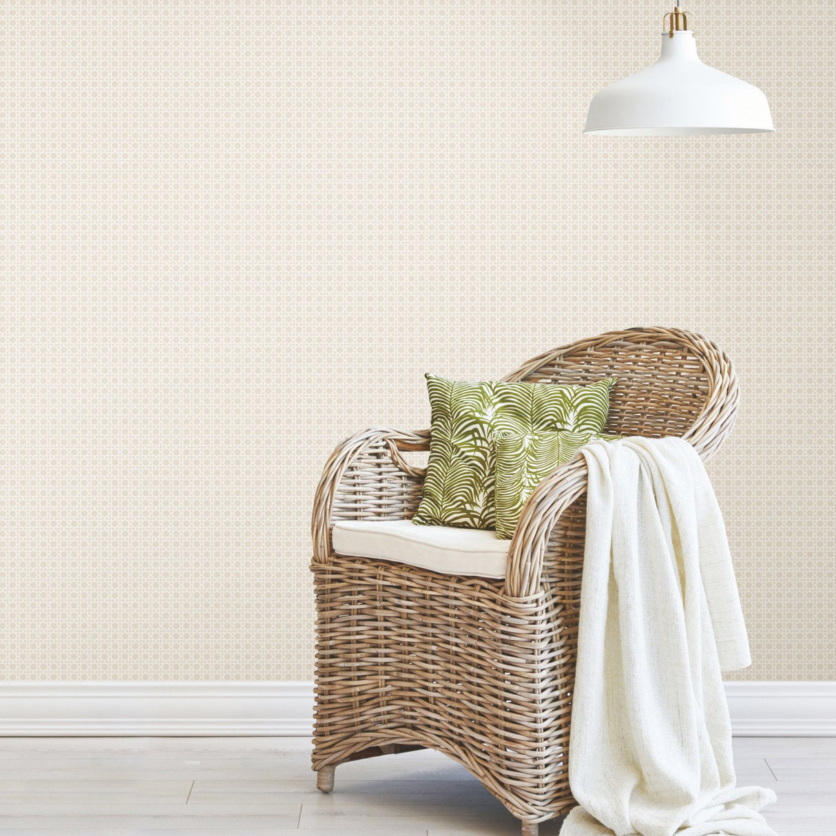 Caning Tan Peel & Stick Wallpaper with Retro Global Geometric Pattern - York RMK11305RL