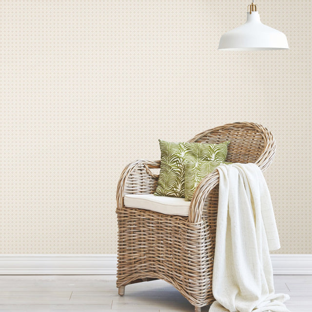 Caning Tan Peel & Stick Wallpaper with Retro Global Geometric Pattern - York RMK11305RL