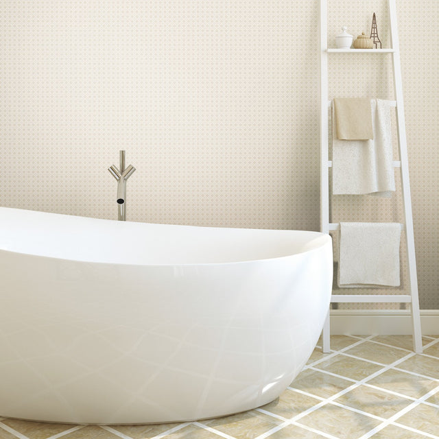 Caning Tan Peel & Stick Wallpaper with Retro Global Geometric Pattern - York RMK11305RL