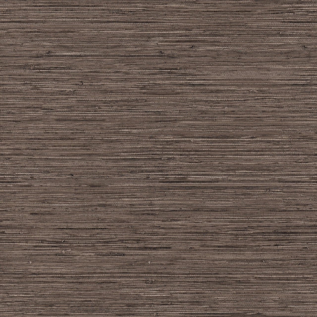 Faux Grasscloth Brown Peel & Stick Wallpaper with Traditional Nature Pattern, Straight Match - RoomMates RMK11312WP