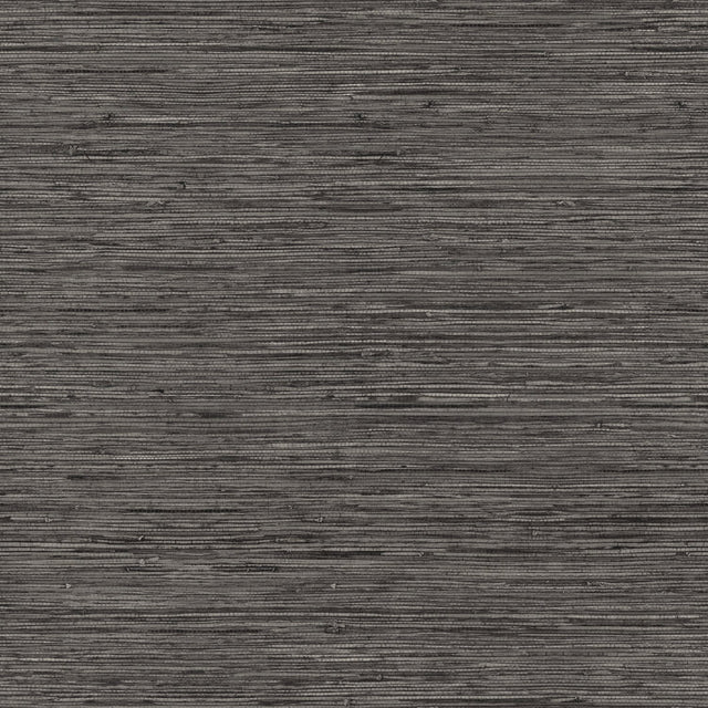 Faux Grasscloth Grey Peel & Stick Wallpaper with Traditional Nature Motif - RoomMates RMK11313WP