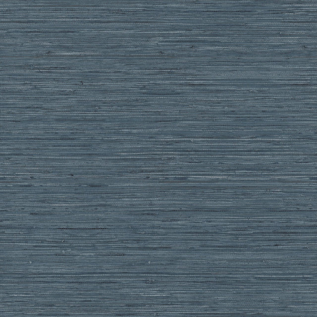 Faux Grasscloth Blue Peel & Stick Wallpaper with Faux Grasscloth Pattern, Traditional Style - York RMK11314WP