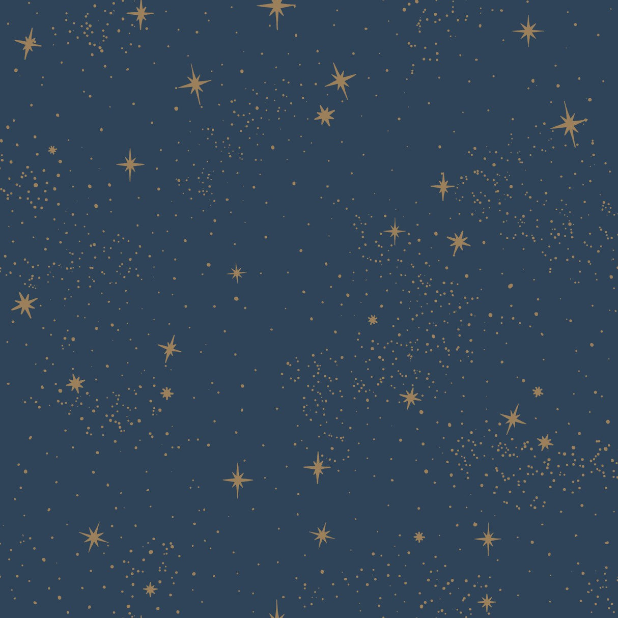 Upon A Star Navy Peel & Stick Wallpaper with Metallic Stars - York RMK11319WP