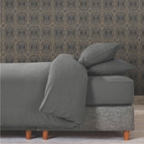 Bees Knees Black Metallic Peel & Stick Wallpaper with Geometric Art Deco Pattern - York RMK11324WP