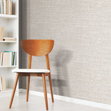 Tweed Beige Peel & Stick Wallpaper with Textured Tweed Pattern - York RMK11329WP