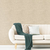 Tweed Brown Peel & Stick Wallpaper with Texture Pattern, Traditional Style - York RMK11330WP