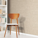 Tweed Brown Peel & Stick Wallpaper with Texture Pattern, Traditional Style - York RMK11330WP
