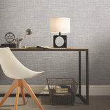 Tweed Grey Peel & Stick Wallpaper with Traditional Global Texture Pattern - York RMK11331WP