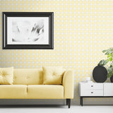 Mod Lattice Yellow Peel & Stick Wallpaper with Modern Geometric Lattice Pattern - York RMK11334RL