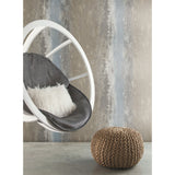 Oxidized Metal Grey Peel & Stick Wallpaper with Pearl Effect - York RMK11345WP