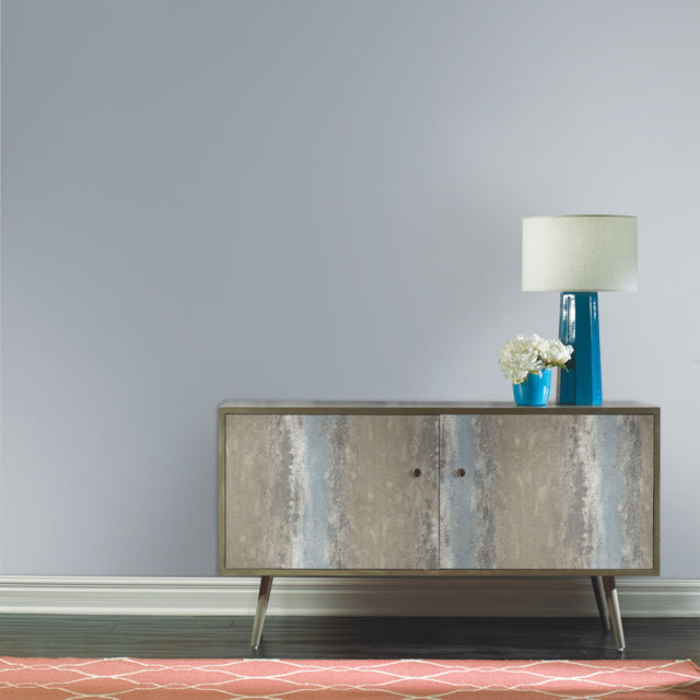 Oxidized Metal Grey Peel & Stick Wallpaper with Pearl Effect - York RMK11345WP