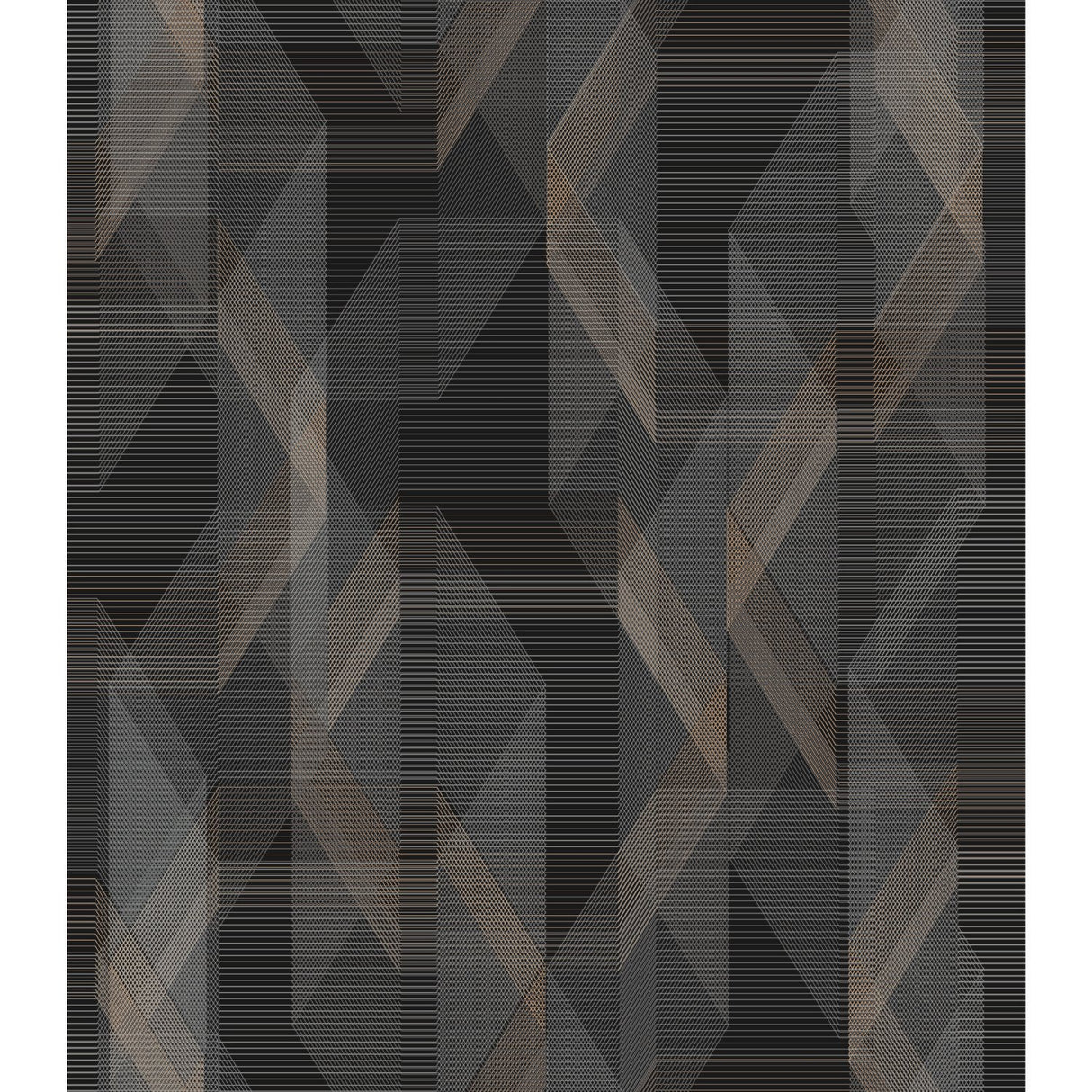 Debonair Geometric Black Peel & Stick Wallpaper with Modern Global Geometric Pattern - York RMK11349RL