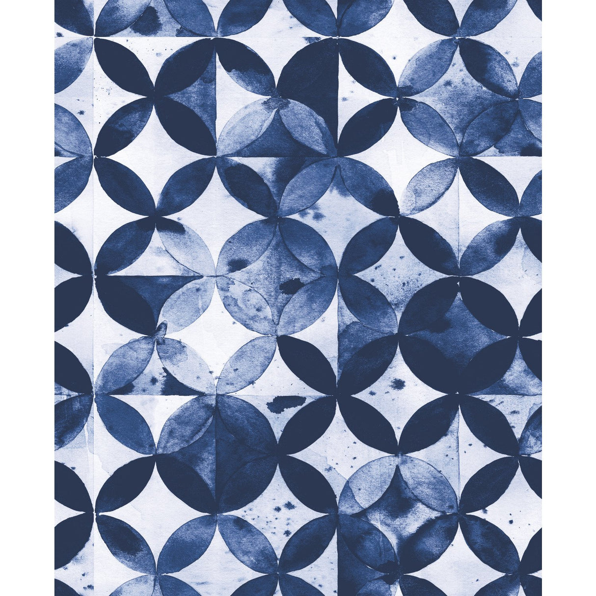 Paul Brent Moroccan Tile Blue Peel & Stick Wallpaper with Modern Geometric Pattern - York RMK11354RL