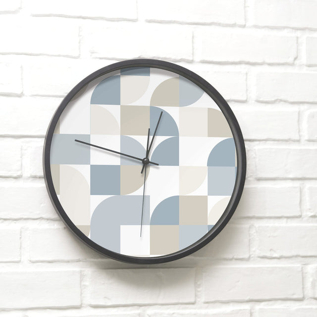 Mid-Century Geometric Blue Peel & Stick Wallpaper with Abstract Geometrics - York RMK11362RL