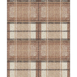 Tweed Plaid Brown Peel & Stick Wallpaper with Traditional Plaid Pattern - York RMK11397RL