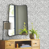 Confetti Black Peel & Stick Wallpaper with Whimsical Global Novelty Pattern - York RMK11406WP