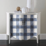 Buffalo Plaid Blue Peel & Stick Wallpaper with Farmhouse Plaid Pattern - York RMK11432WP