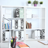 Batik Tropical Leaf Black Peel & Stick Wallpaper with Botanical Tropical Leaves Pattern - York RMK11439WP