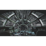 Star Wars Millennium Falcon Grey Peel & Stick Wall Mural with Hyperspace Cockpit Scene - York RMK11458M