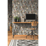 Tropical Flowers Green Peel & Stick Wallpaper with Botanical Floral Pattern - York RMK11469WP