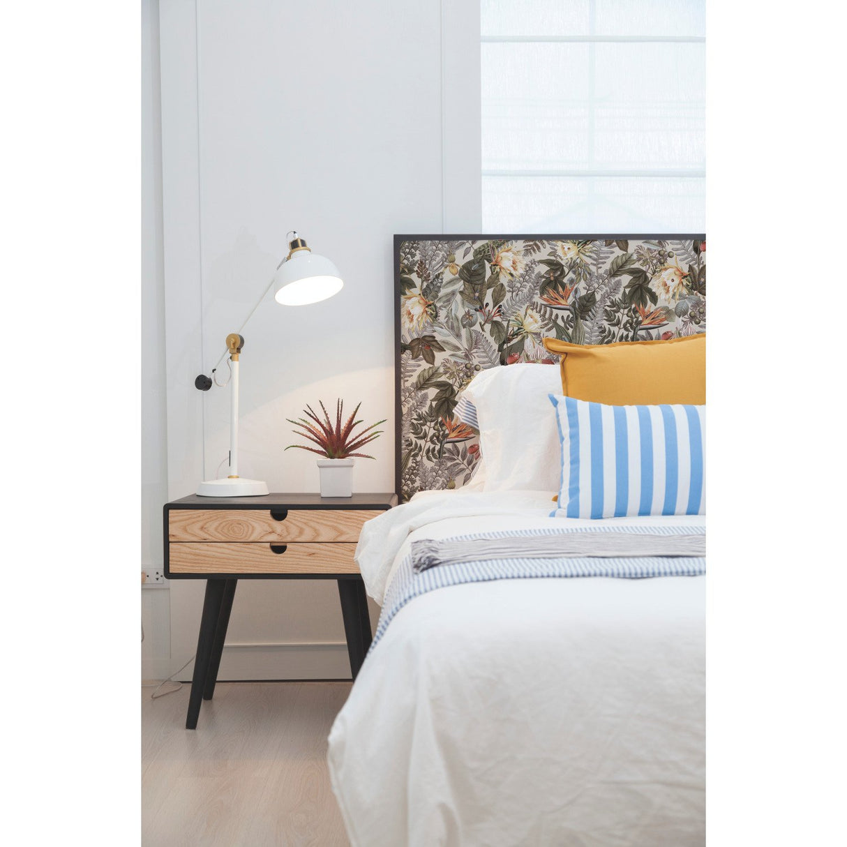 Tropical Flowers Beige Peel & Stick Wallpaper with Botanical Floral Pattern - York RMK11470WP