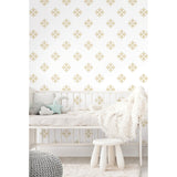 Honey Bee Gold Peel & Stick Wallpaper with Metallic Insect Motif - York RMK11474WP