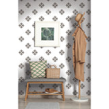 Honey Bee Black Peel & Stick Wallpaper with Insect Medallion Motif - York RMK11475WP
