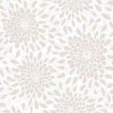 Toss The Bouquet Beige Peel & Stick Wallpaper with Glitter and Pearl Finish - York RMK11480WP