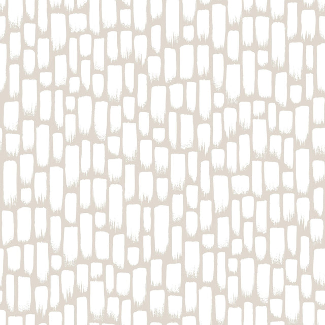 Sumi-E Taupe Peel & Stick Wallpaper with Modern Geometric Abstract Pattern - York RMK11493WP