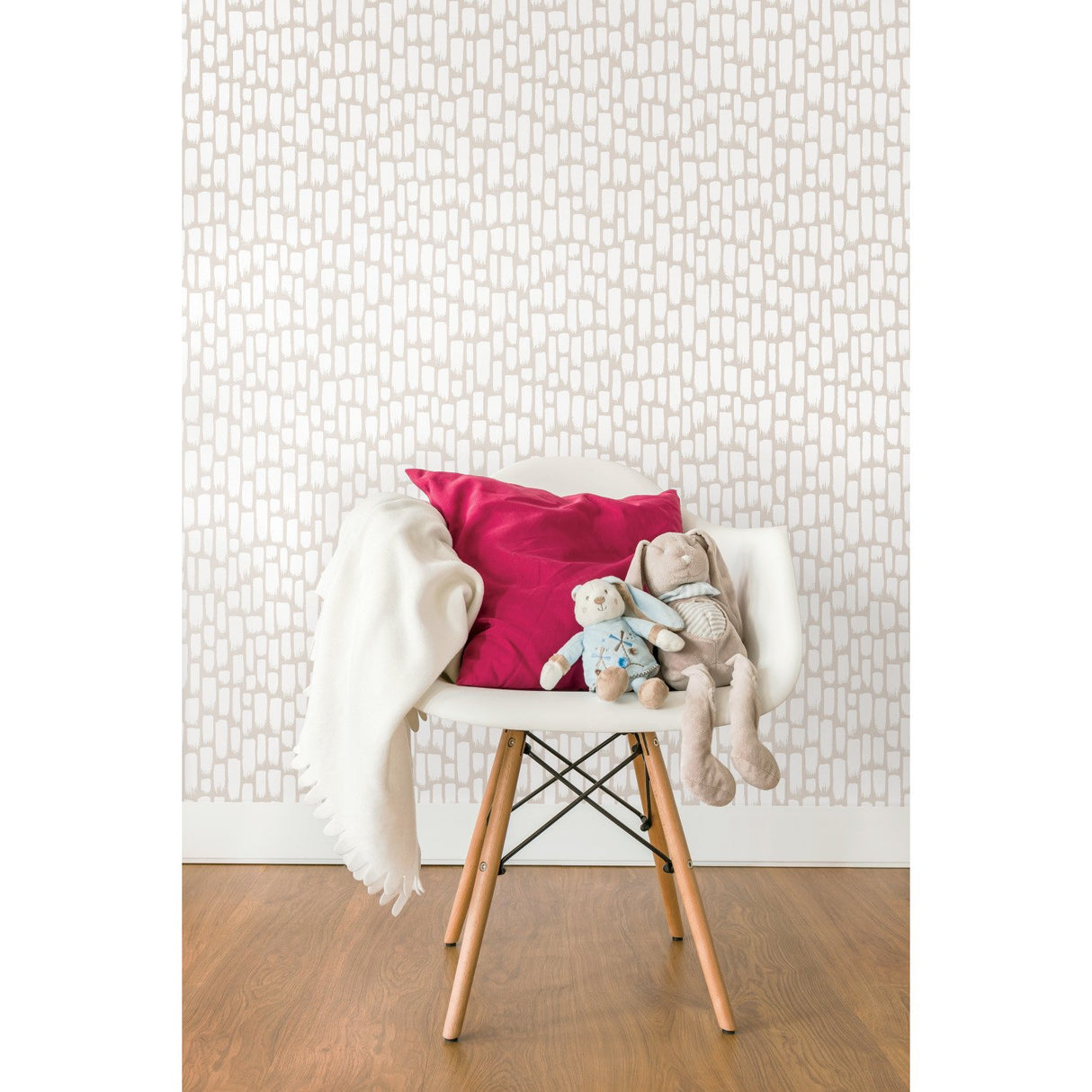 Sumi-E Taupe Peel & Stick Wallpaper with Modern Geometric Abstract Pattern - York RMK11493WP