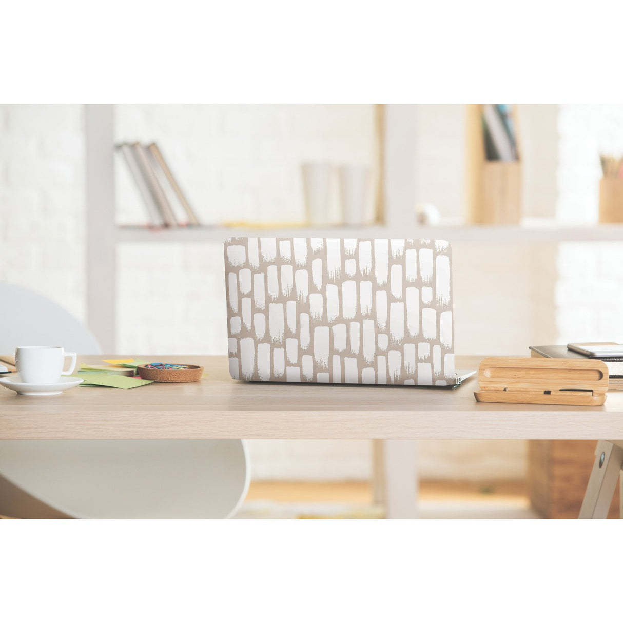 Sumi-E Taupe Peel & Stick Wallpaper with Modern Geometric Abstract Pattern - York RMK11493WP