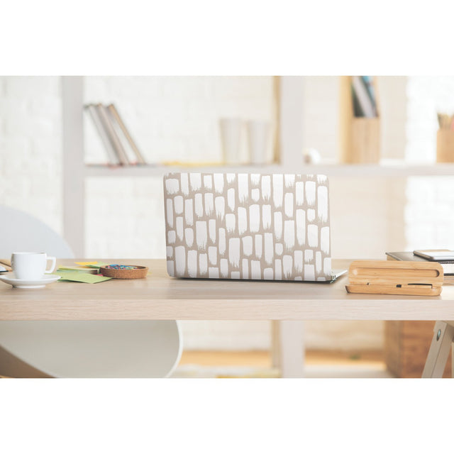 Sumi-E Taupe Peel & Stick Wallpaper with Modern Geometric Abstract Pattern - York RMK11493WP