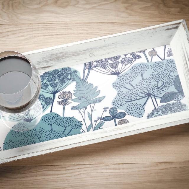 Niittypolku Blue Peel & Stick Vinyl Wallpaper with Botanical Floral Pattern, Modern Style - York RMK11534RL