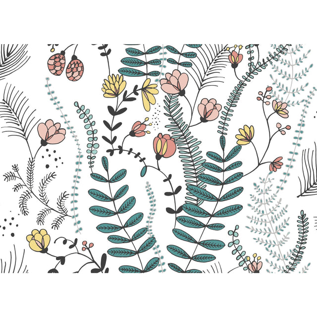 Verso Green Peel & Stick Wallpaper with Botanical Floral Pattern - York RMK11543RL