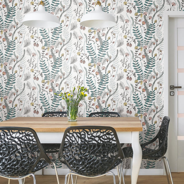 Verso Green Peel & Stick Wallpaper with Botanical Floral Pattern - York RMK11543RL
