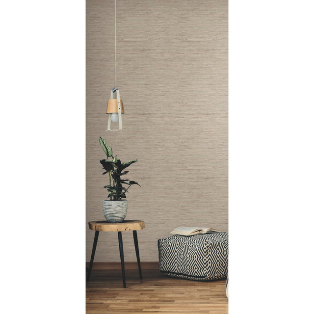 Faux Grasscloth Pink Peel & Stick Wallpaper with Traditional Nature Pattern - York RMK11560WP