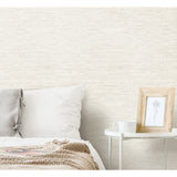 Faux Grasscloth Beige Peel & Stick Wallpaper with Traditional Nature Pattern - York RMK11562WP