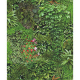 Living Wall Green Peel & Stick Wallpaper with Lush Botanical Leaves Motif - York RMK11567RL