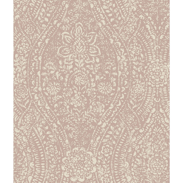 Ornate Ogee Pink Peel & Stick Wallpaper with Global Ogee Motif - York RMK11571WP