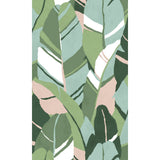Hearts Of Palm Green Peel & Stick Wallpaper with Botanical Leaves Motif, Modern Style - York RMK11574RL