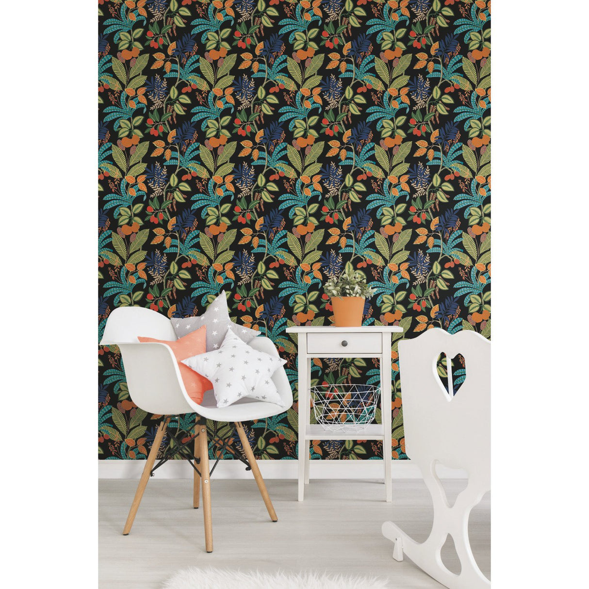 Funky Jungle Green Peel & Stick Wallpaper with Tropical Botanical Novelty Pattern - York RMK11576RL