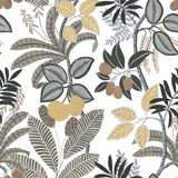Funky Jungle Yellow Peel & Stick Wallpaper with Tropical Botanical Novelty Pattern - York RMK11578RL