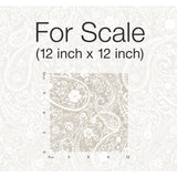Paisley Prince Beige Peel & Stick Wallpaper with Modern Global Paisley Pattern - RoomMates RMK11580RL